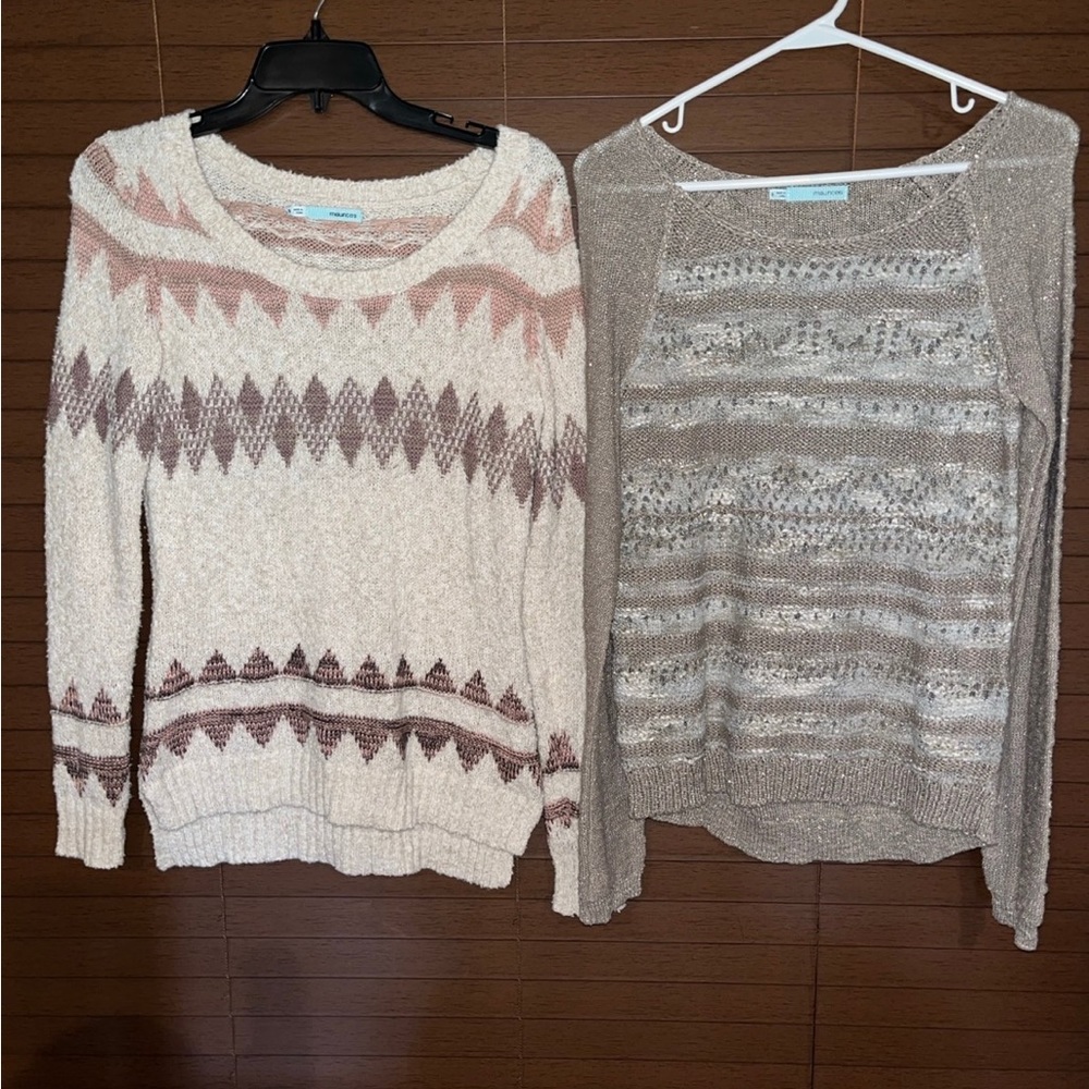 Two small Maurices sweaters
